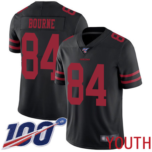 San Francisco 49ers Limited Black Youth Kendrick Bourne Alternate NFL Jersey 84 100th